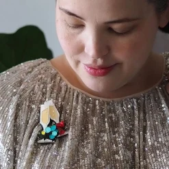 A Champagne Christmas Brooch^Erstwilder Clearance