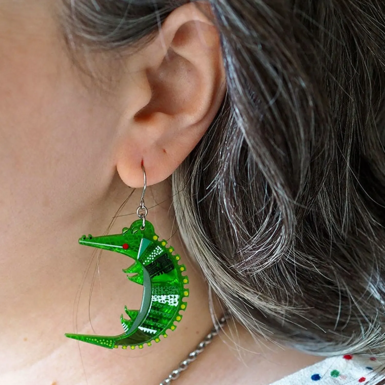 A Crocodile Named Growl Drop Earrings^Erstwilder Best