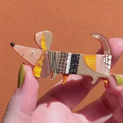 A Dachshund Named Bark Brooch^Erstwilder Sale