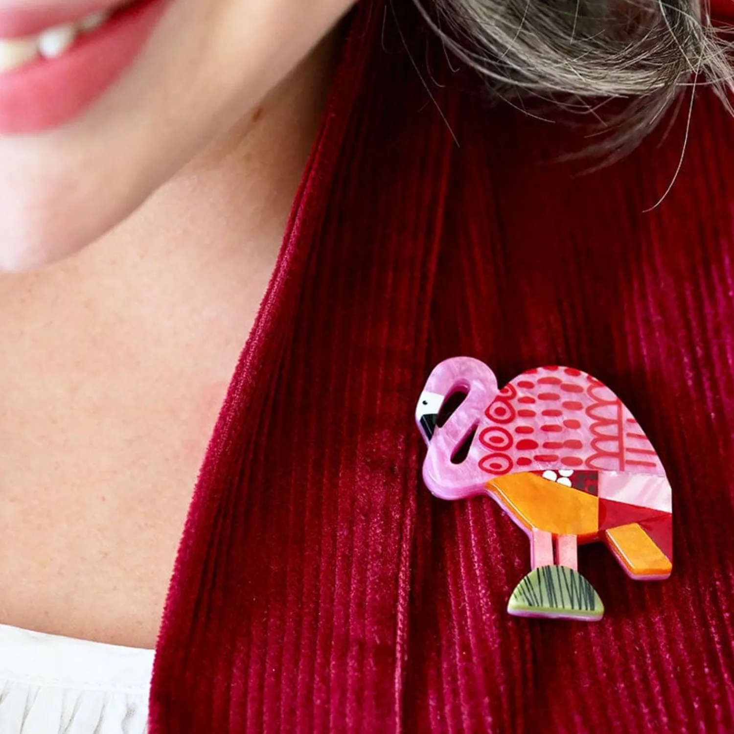 A Flamingo Named Honk Brooch^Erstwilder Clearance