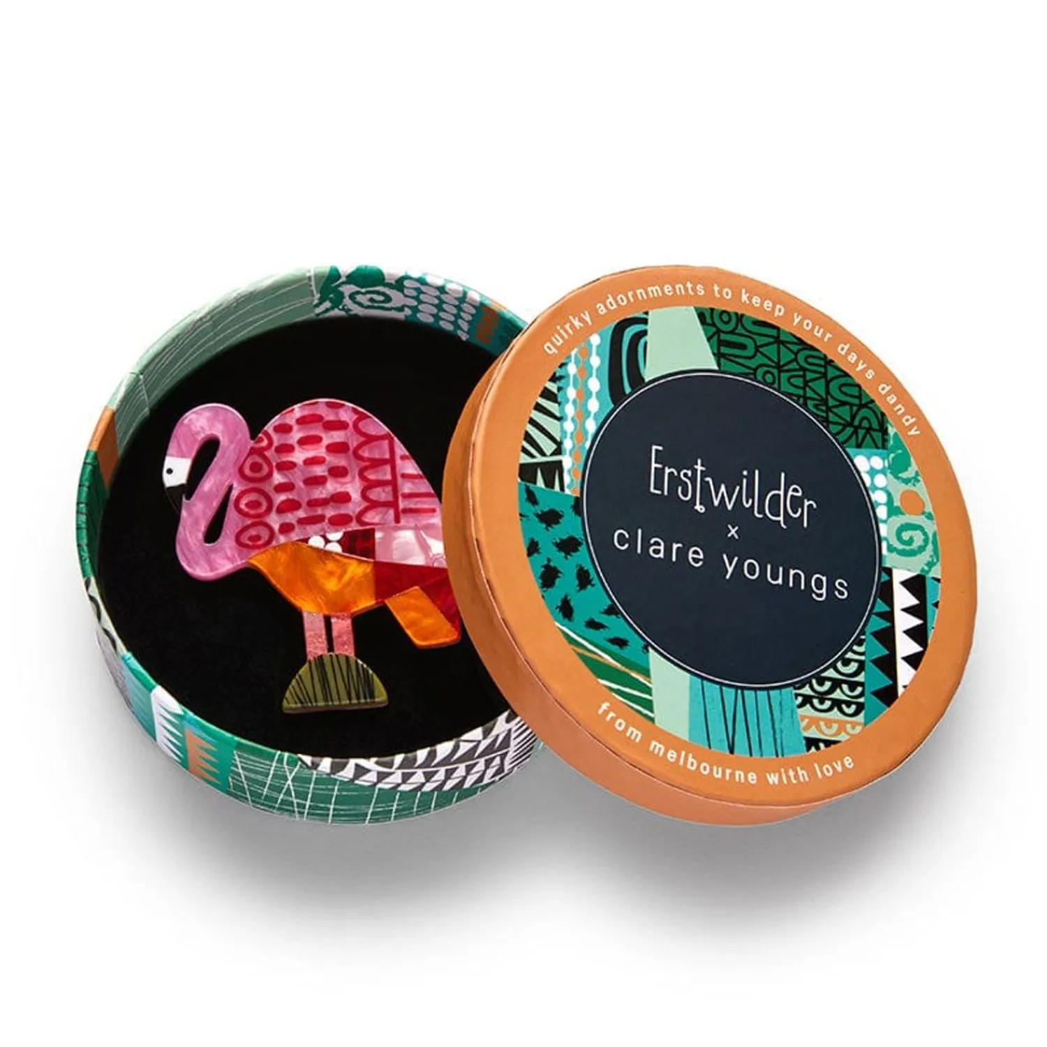 A Flamingo Named Honk Brooch^Erstwilder Clearance