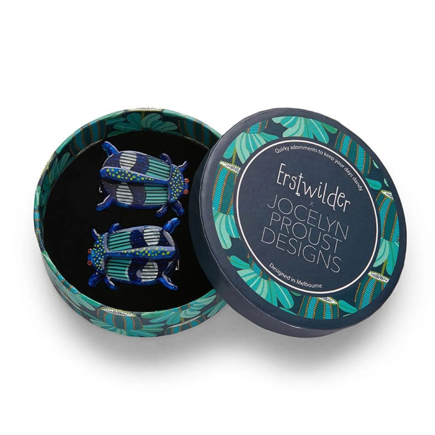 A Jewel Among Beetles Hair Clips Set - 2 Piece^Erstwilder Discount