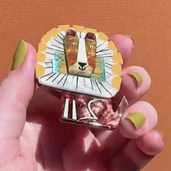 A Lion Named Roar Brooch^Erstwilder