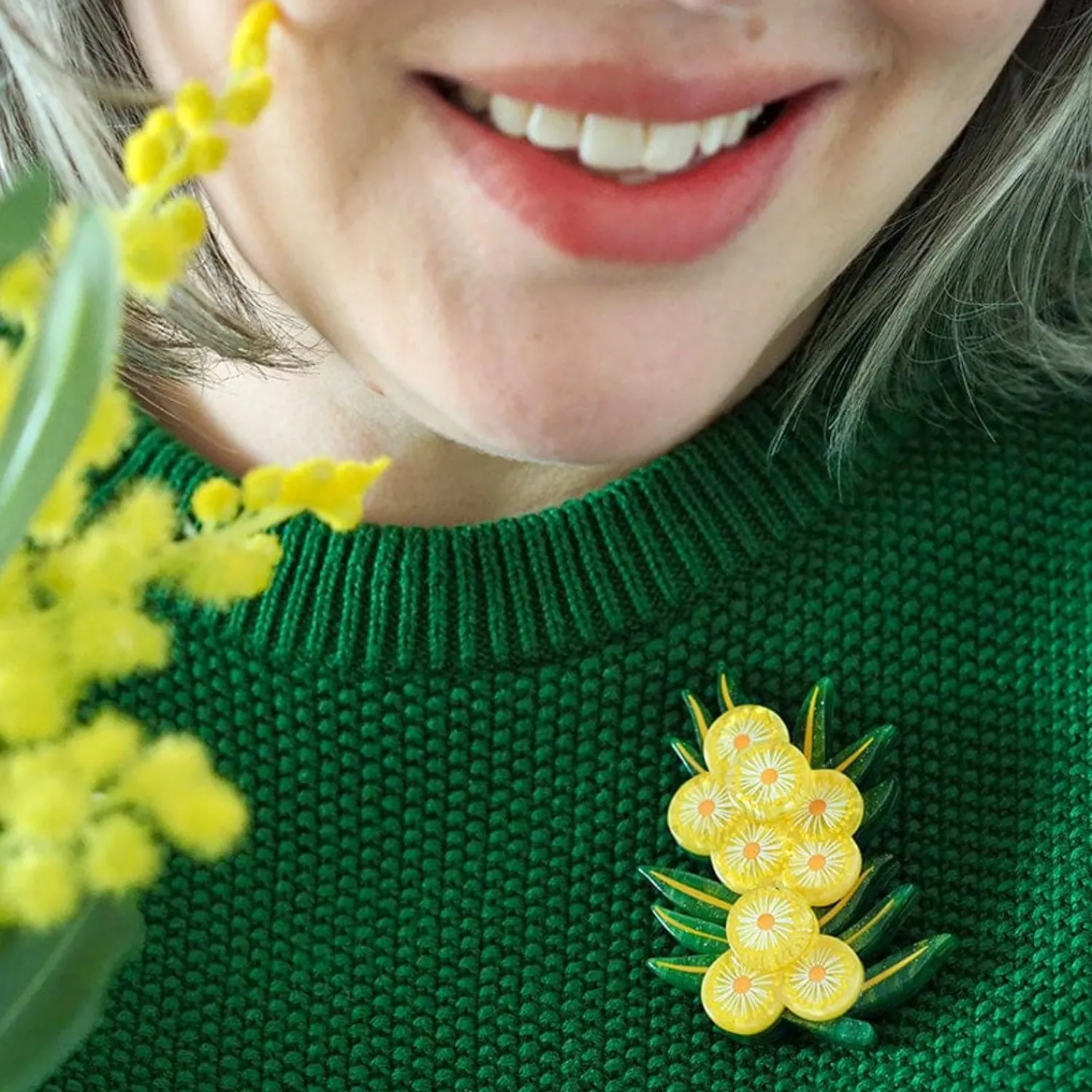 Acacia In Gold Brooch^Erstwilder Online