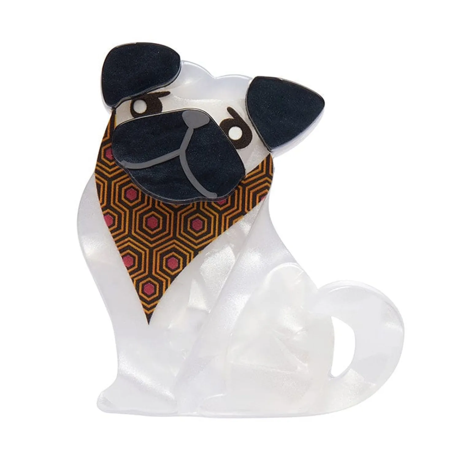 Adoring Polly Pug Mini Brooch^Erstwilder New