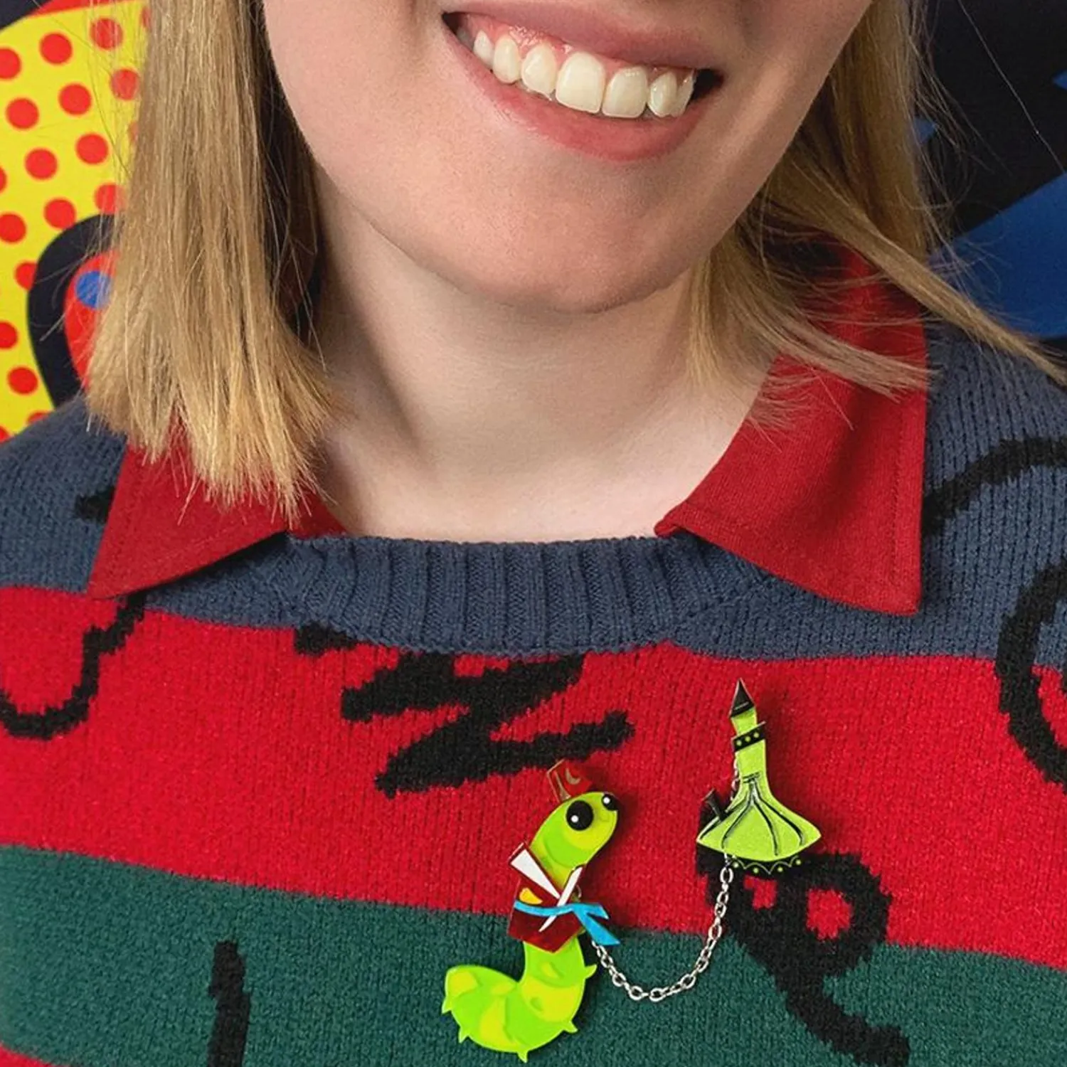 Advice From A Caterpillar Double Brooch^Erstwilder Hot