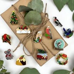 An Australian Christmas Complete Enamel Pin Pack - 12 Piece^Erstwilder Outlet