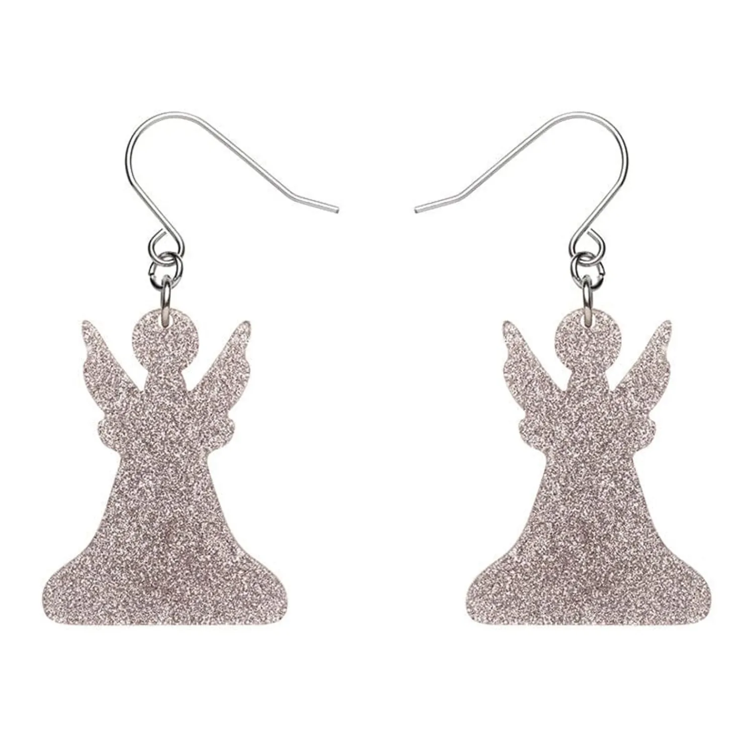 Angel Glitter Drop Earrings - Silver^Erstwilder Hot