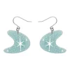 Atomic Boomerang Glitter Drop Earrings - Blue^Erstwilder Best