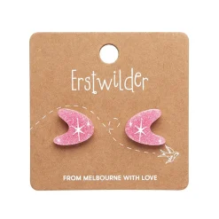Atomic Boomerang Glitter Stud Earrings - Pink^Erstwilder Online