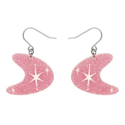 Atomic Boomerang Glitter Drop Earrings - Pink^Erstwilder Best
