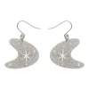 Atomic Boomerang Glitter Drop Earrings - Silver^Erstwilder New