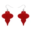 Baubles Glitter Drop Earrings - Red^Erstwilder Outlet