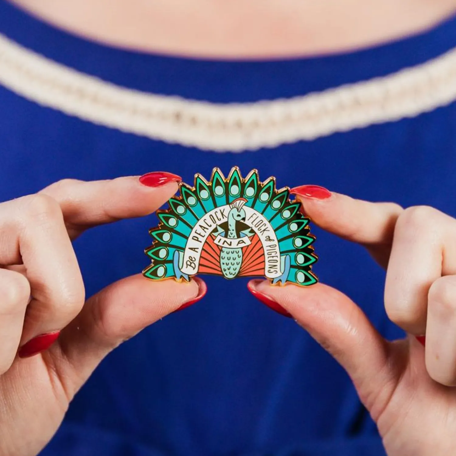 Be A Peacock Enamel Pin^Erstwilder Sale