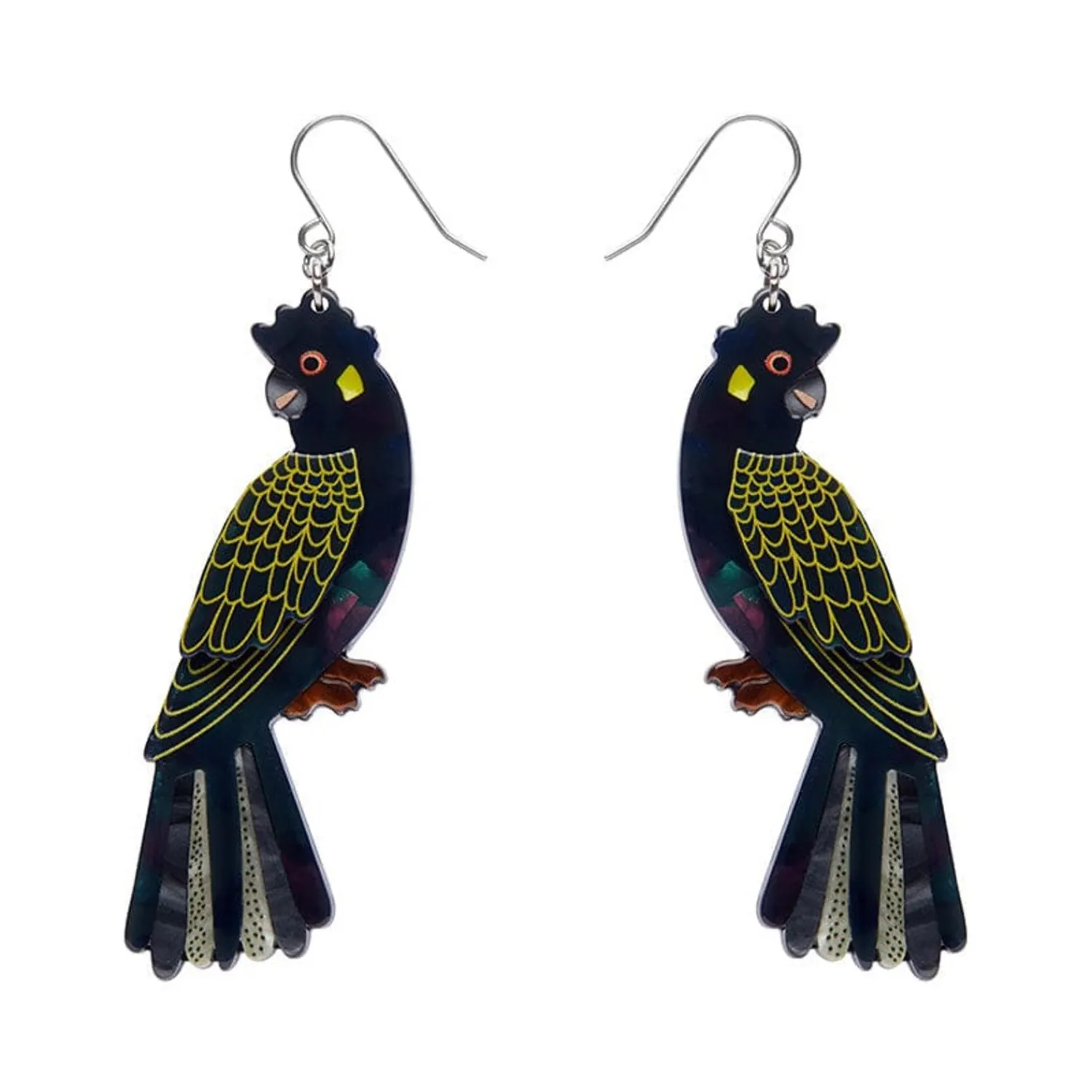 Bella The Black Cockatoo Drop Earrings^Erstwilder Sale