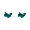 Bird Ripple Glitter Resin Stud Earrings - Green^Erstwilder Hot