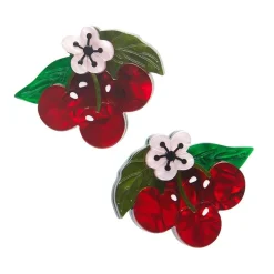 Blossoming Cherries Hair Clips Set - 2 Piece^Erstwilder Discount