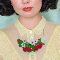 Blossoming Cherries Statement Necklace^Erstwilder Sale