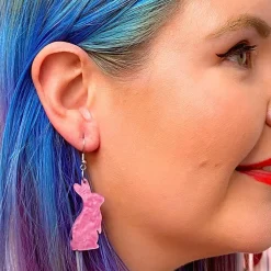 Bunny Ripple Resin Drop Earrings - Mauve^Erstwilder Best