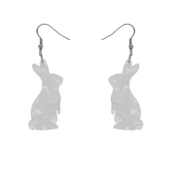 Bunny Ripple Resin Drop Earrings - White^Erstwilder Clearance