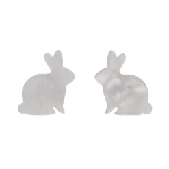 Bunny Ripple Resin Stud Earrings - White^Erstwilder Sale