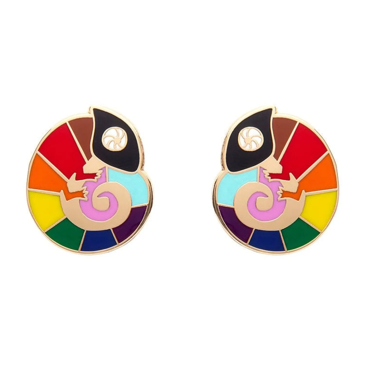 Carmel'S Colourful Chameleon Enamel Stud Earrings^Erstwilder Clearance