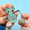 Cat Got Your Tongue Enamel Pin^Erstwilder Clearance