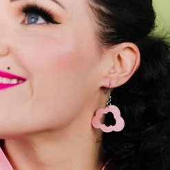 Cloud Glitter Resin Drop Earrings - Pink^Erstwilder Online