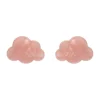 Cloud Solid Glitter Resin Stud Earrings - Pink^Erstwilder