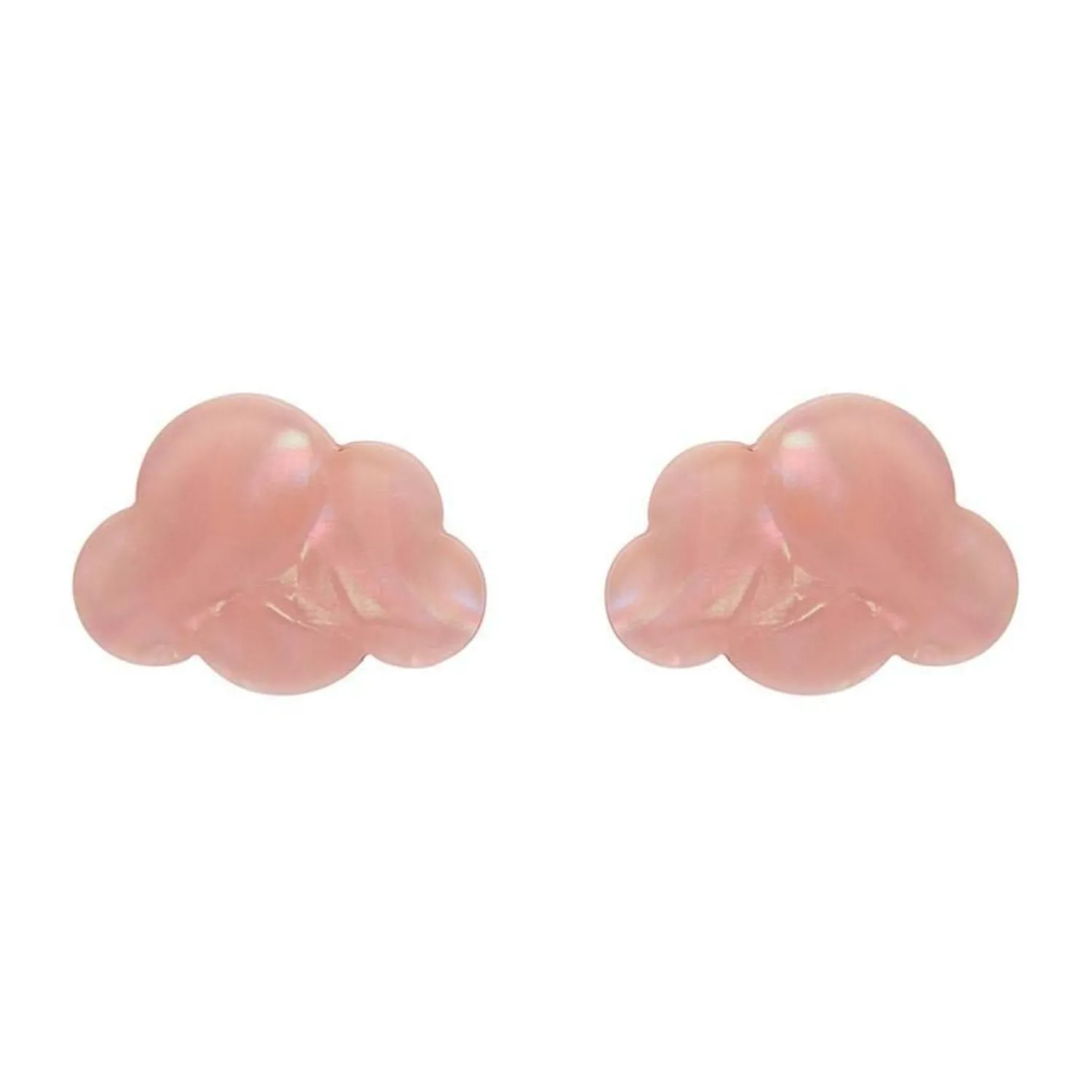 Cloud Solid Glitter Resin Stud Earrings - Pink^Erstwilder
