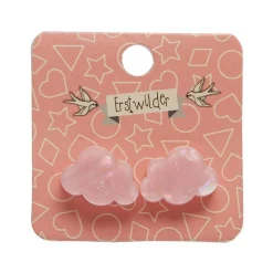 Cloud Solid Glitter Resin Stud Earrings - Pink^Erstwilder