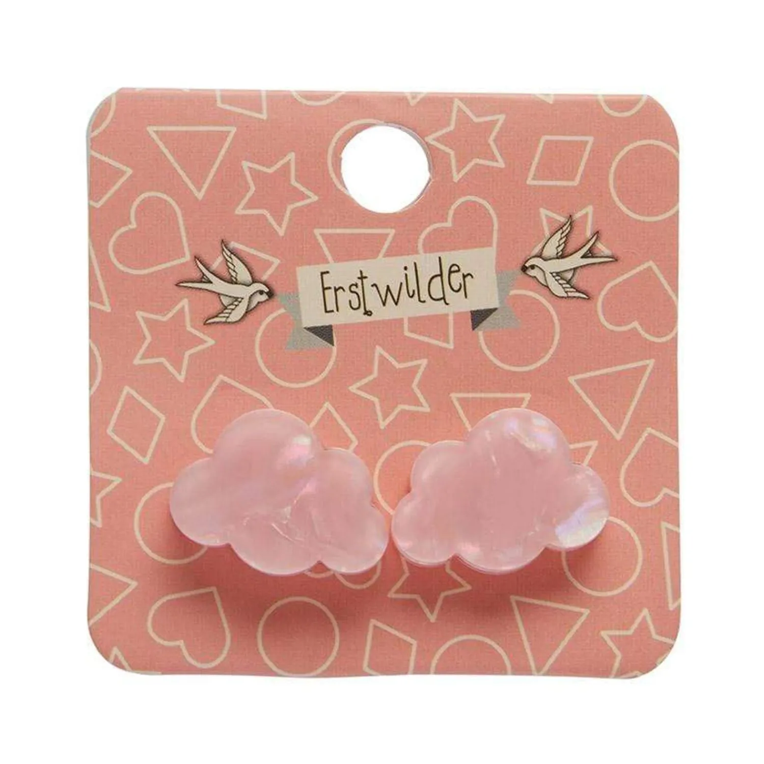 Cloud Solid Glitter Resin Stud Earrings - Pink^Erstwilder