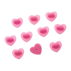 Enamel Pin Rubber Heart Locking Clasp 10-Pack - Pink^Erstwilder Outlet