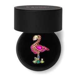 Flamboyant Flamingo Funk Stone Set Crystal Brooch^Erstwilder Sale