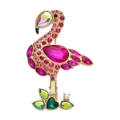 Flamboyant Flamingo Funk Stone Set Crystal Brooch^Erstwilder Sale