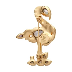 Flamboyant Flamingo Funk Stone Set Crystal Brooch^Erstwilder Sale