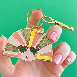 Groovy U.V. Enamel Key Ring^Erstwilder Clearance