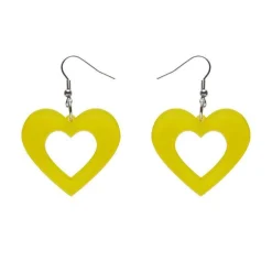 Heart Bubble Resin Drop Earrings - Yellow^Erstwilder Best