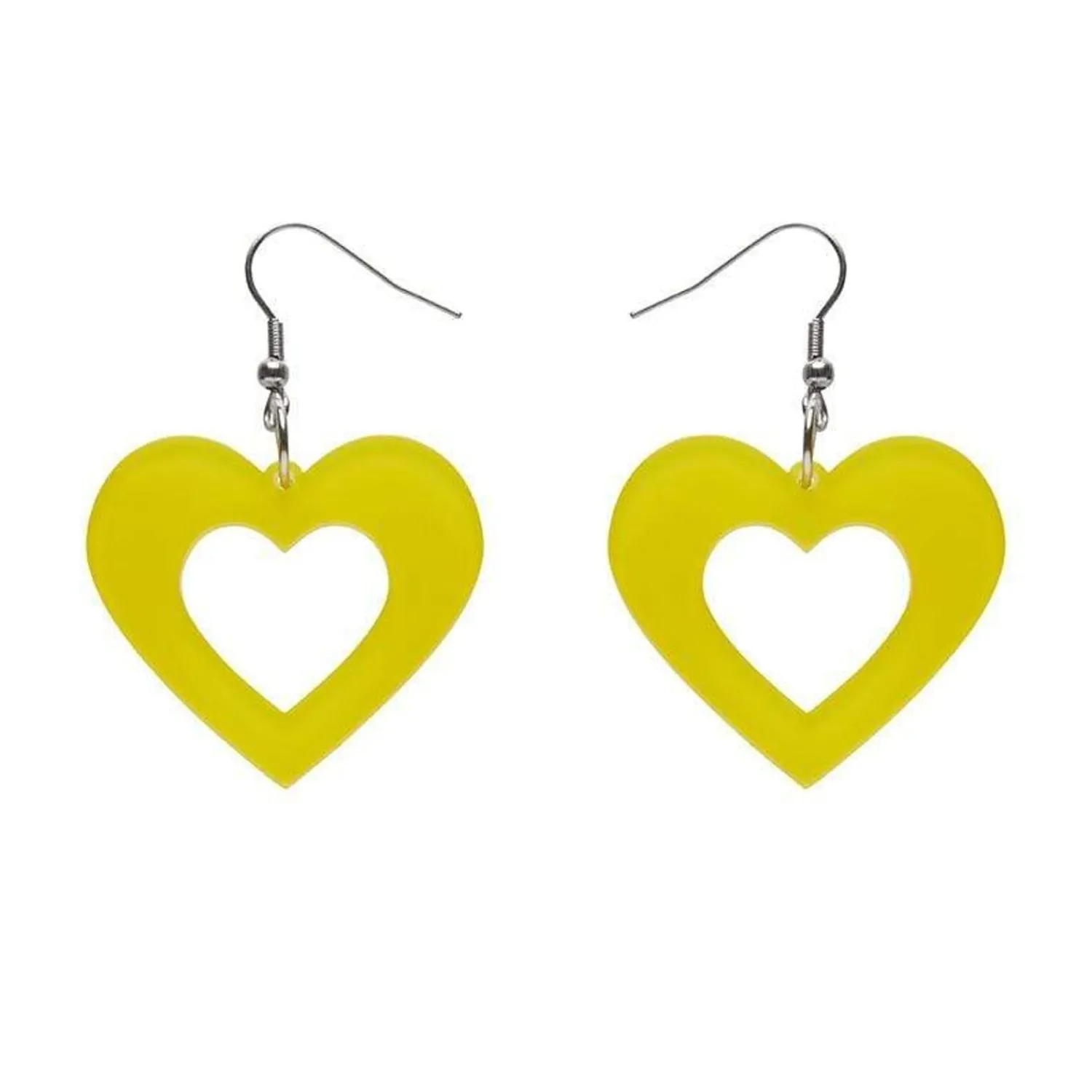 Heart Bubble Resin Drop Earrings - Yellow^Erstwilder Best