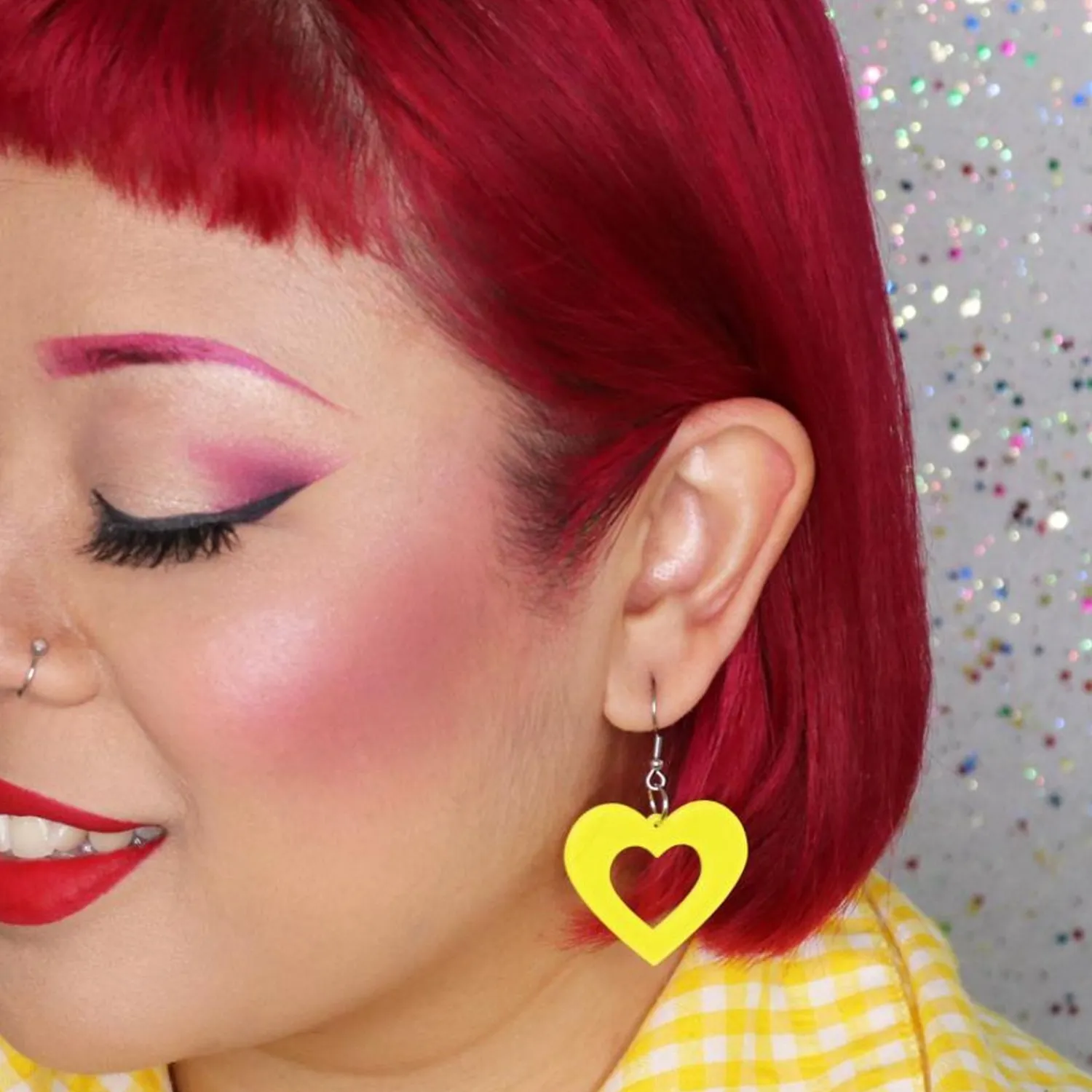 Heart Bubble Resin Drop Earrings - Yellow^Erstwilder Best