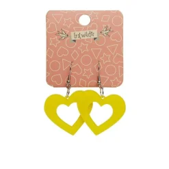 Heart Bubble Resin Drop Earrings - Yellow^Erstwilder Best