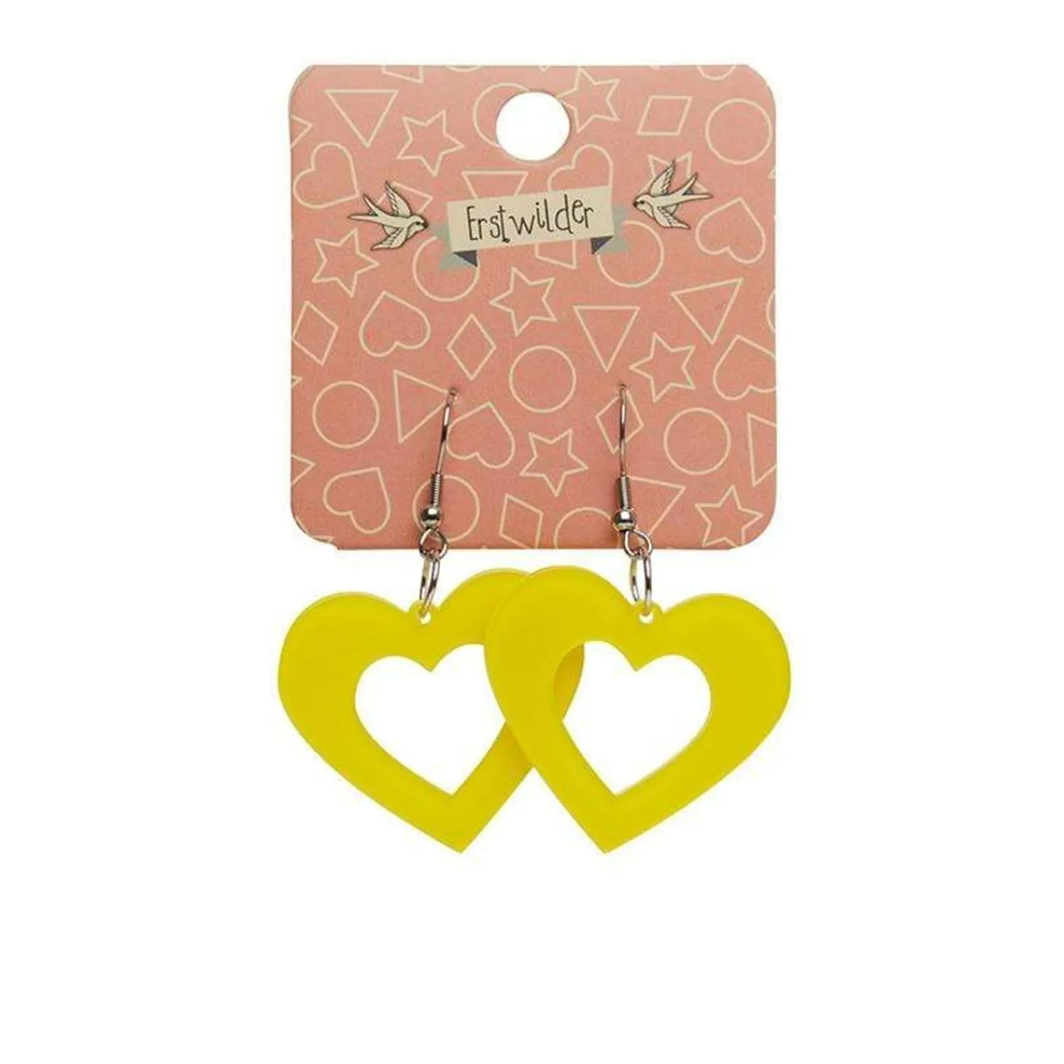 Heart Bubble Resin Drop Earrings - Yellow^Erstwilder Best