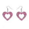 Heart Ripple Resin Drop Earrings - Mauve^Erstwilder Best
