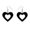 Heart Solid Resin Drop Earrings - Black^Erstwilder Outlet