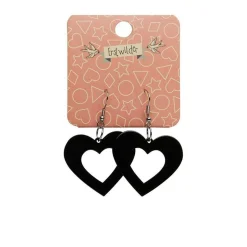Heart Solid Resin Drop Earrings - Black^Erstwilder Outlet
