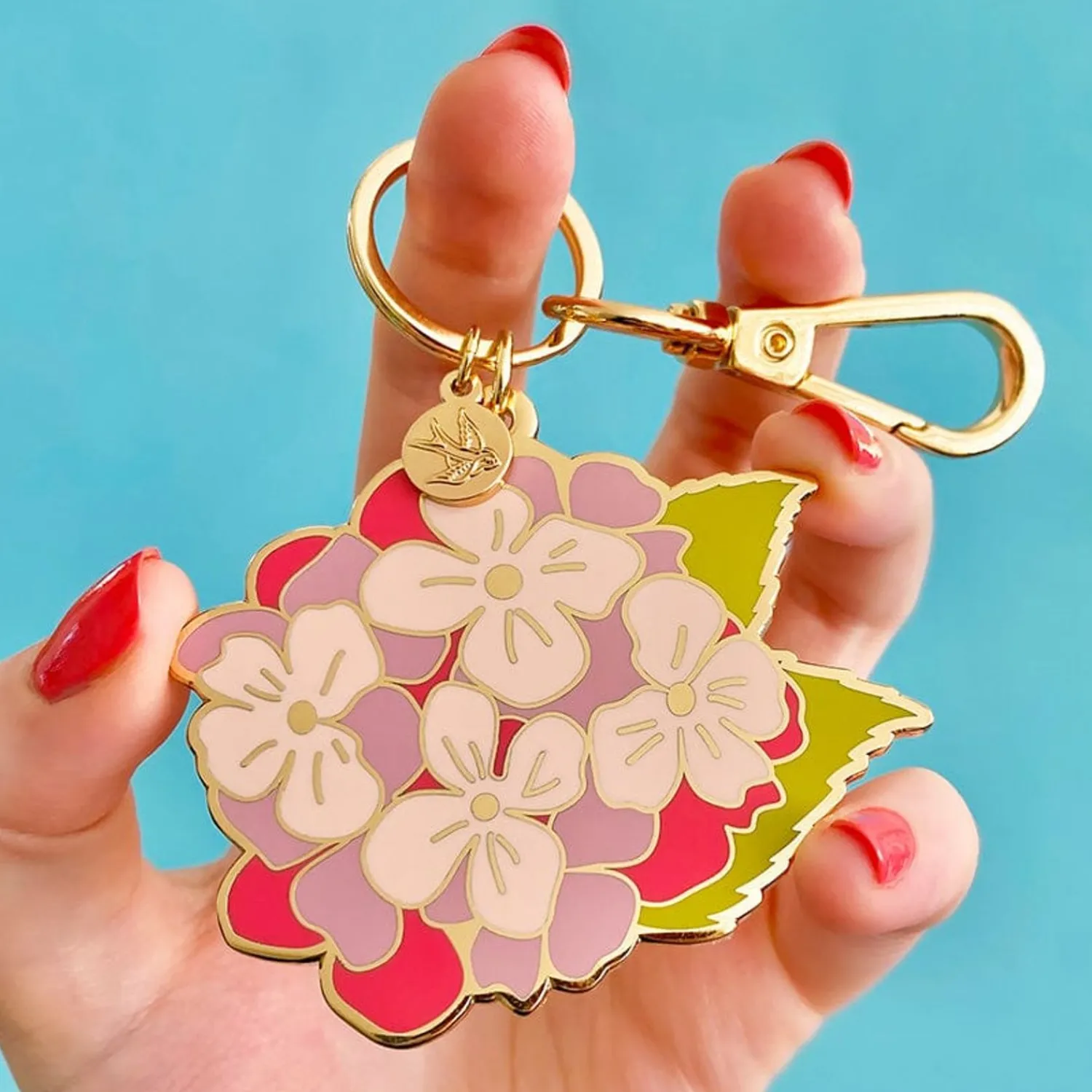 Heartfelt Hydrangea Key Ring^Erstwilder Online