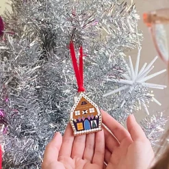 Holiday Home Enamel Tree Ornament^Erstwilder Sale