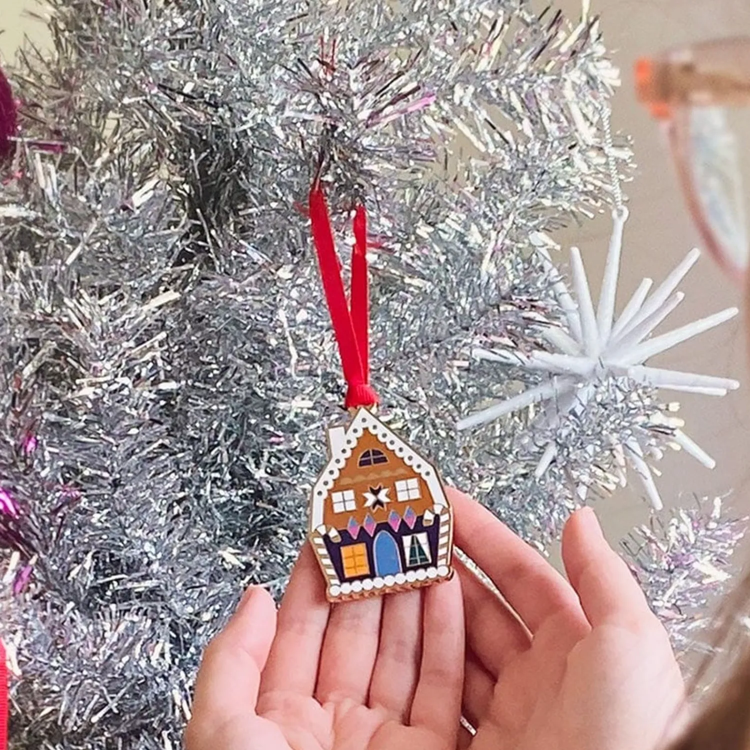 Holiday Home Enamel Tree Ornament^Erstwilder Sale