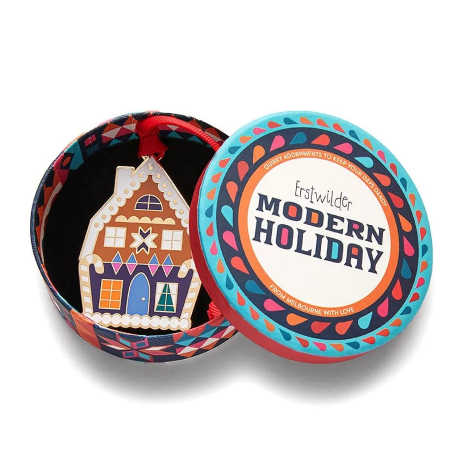 Holiday Home Enamel Tree Ornament^Erstwilder Sale