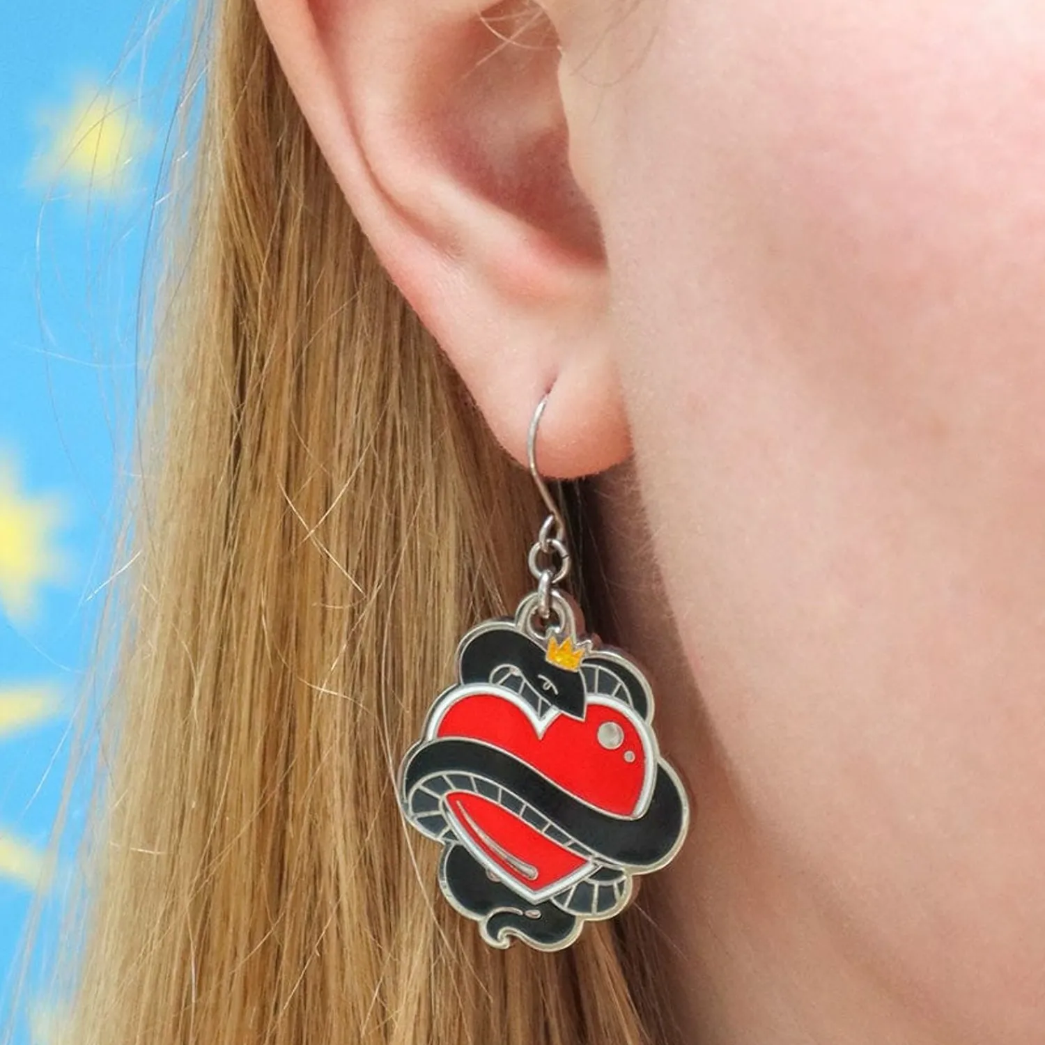 King Of Cobras Enamel Drop Earrings^Erstwilder